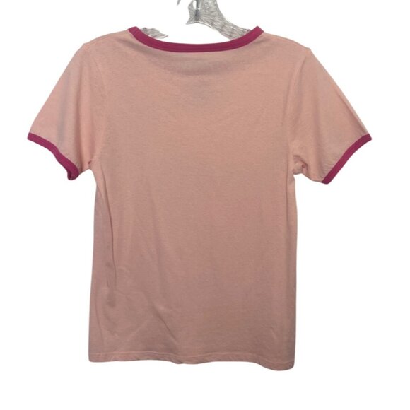 Peanuts Snoopy Tshirt Womens Medium Pink New WOT Fruit Market California - Picture 2 of 6